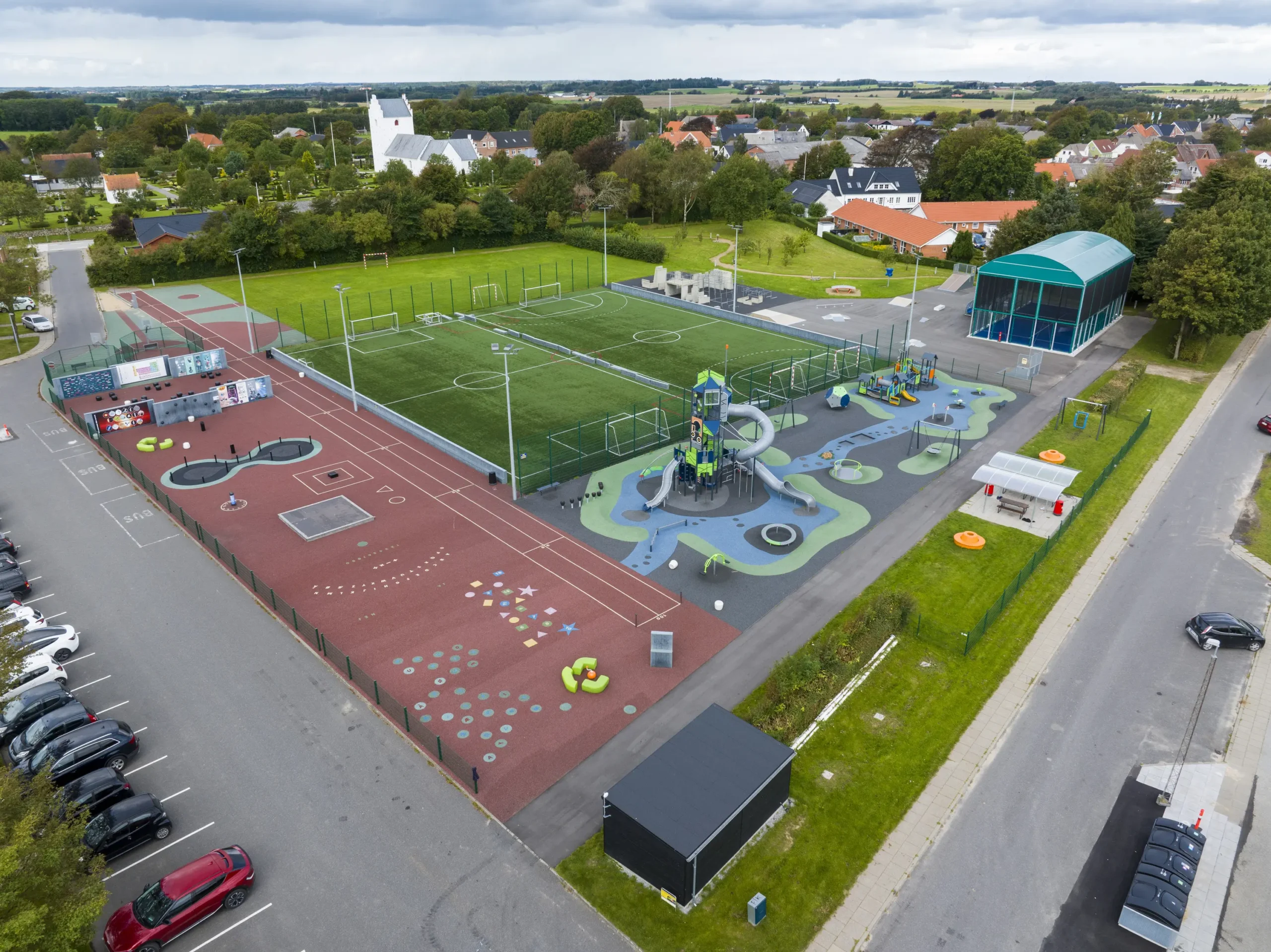 Luftfoto af Jerslev Multipark